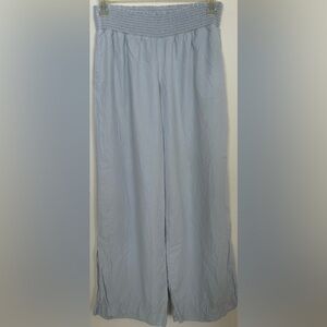 Cloth & Stone Chambray Wide Leg Light Blue Tencel Lightweight Pants Size Large